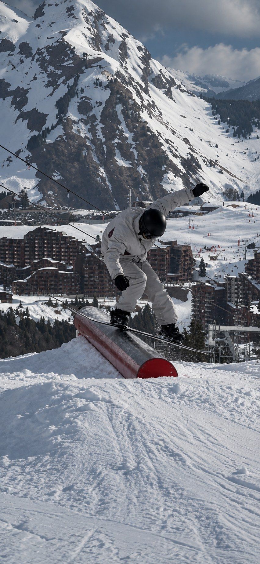 Slide sur un rail rond en station